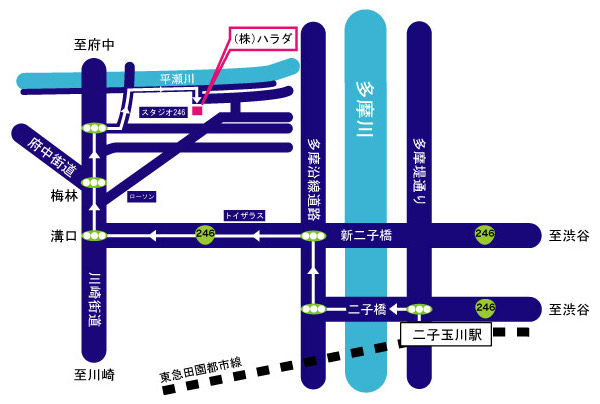 高津駅より徒歩約17分です